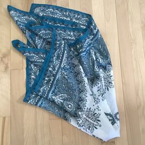 Silk Teal Scarf 🦋 Large Square